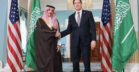 ملاقات مارکو روبیو با وزیر خارجه سعودی در واشنگتن