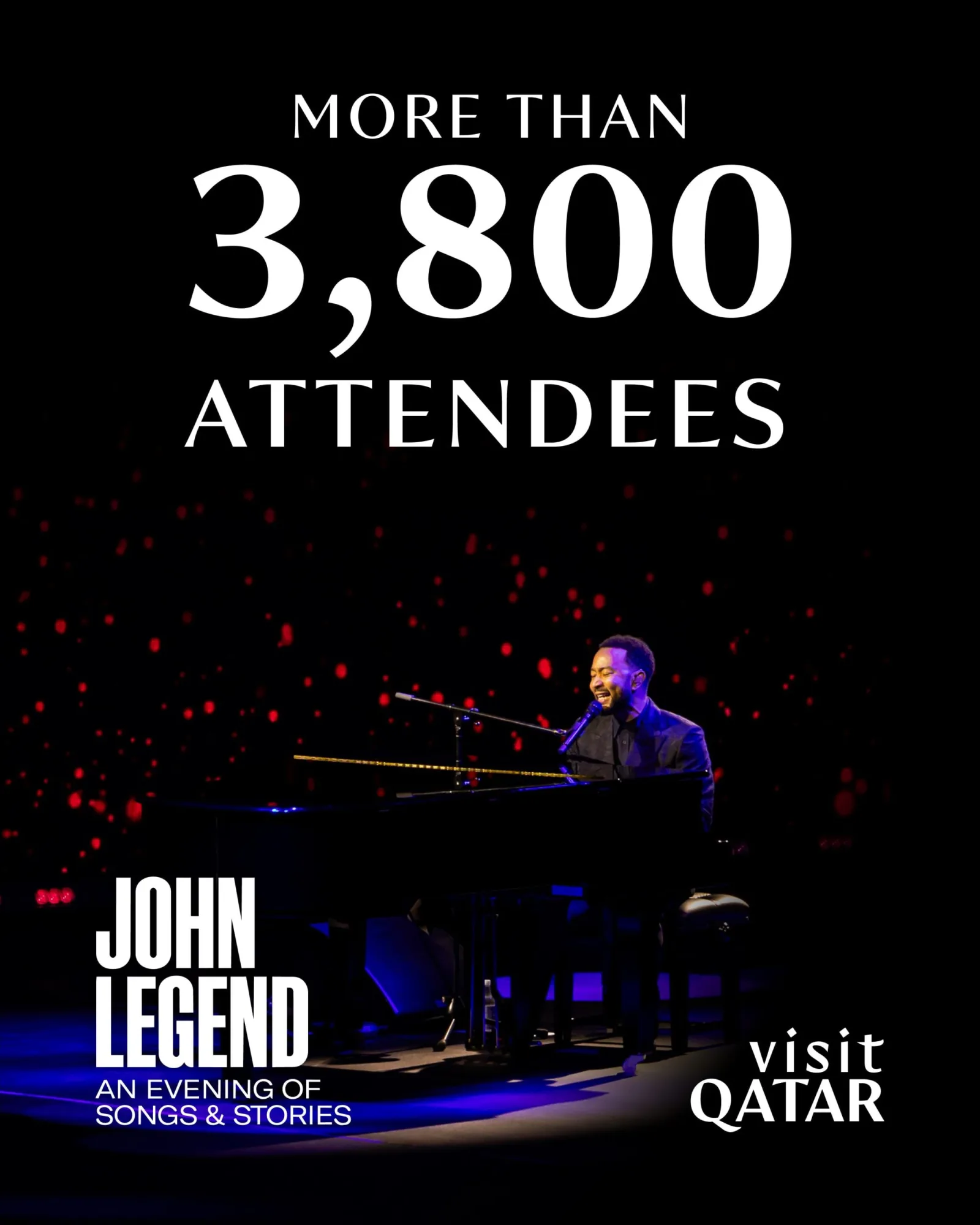 Katar Gastgeber des Konzerts von John Legend mit über 3.800 Zuschauern