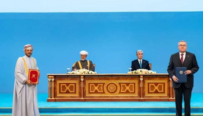 مراسم تبادل توافق‌نامه‌ها و یادداشت‌های تفاهم عمان و قزاقستان