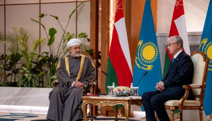 دیدار سلطان عمان و رئیس‌جمهور قزاقستان در آستانه