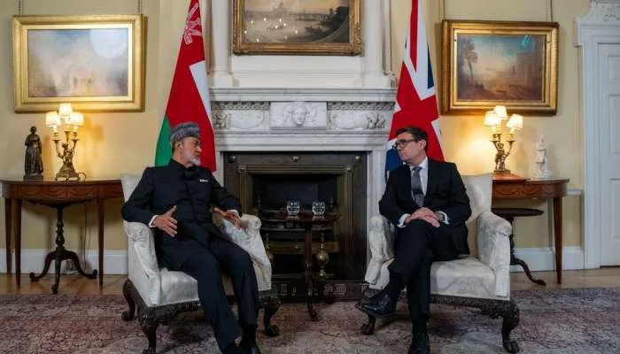 دیدار دوجانبه سلطان عمان و نخست‌وزیر بریتانیا در لندن