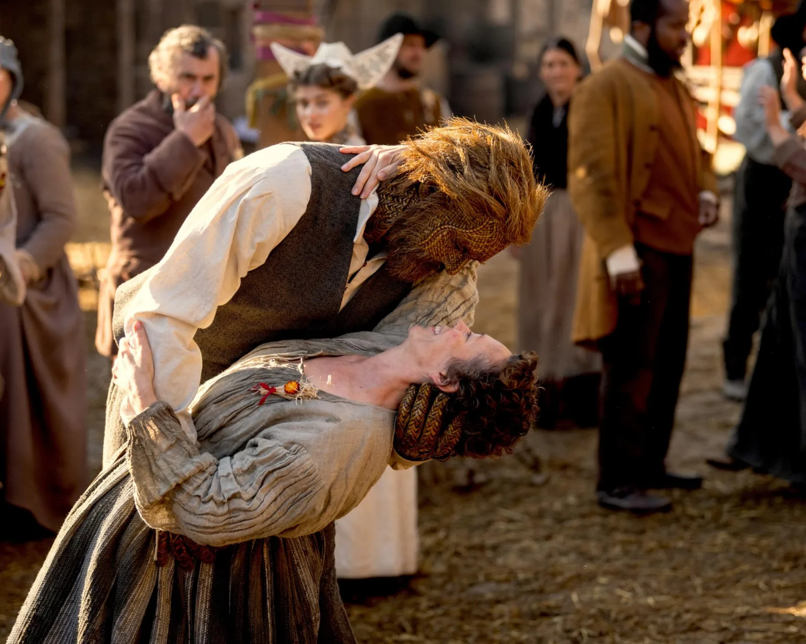 Olivia Colman and Alexander Skarsgård in the film Wicker