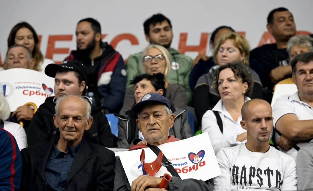 بلگراد: تجمع 150,000 نفری حامیان جنبش دانشجویی پیش از انتخابات سرنوشت‌ساز