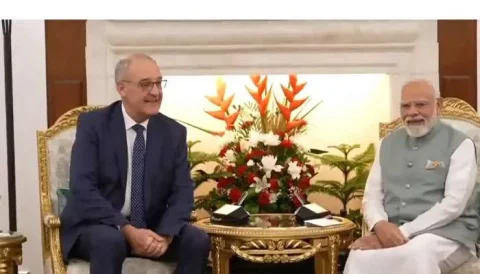 Bilateral Meeting Between the Prime Minister of India and the President of Switzerland in New Delhi