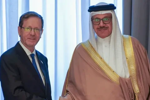 دیدار اسحاق هرتسوگ و عبداللطیف بن راشد الزیانی در باکو